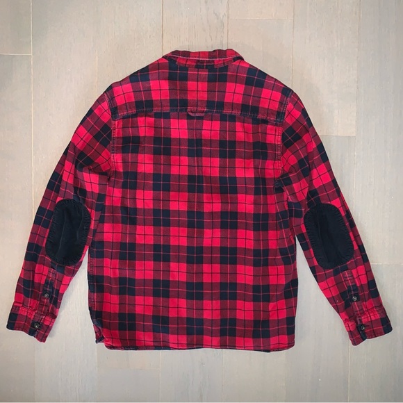 Roots Red & Black Plaid Button Down Flannel Shirt - Picture 5 of 7